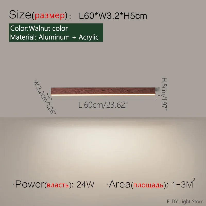 Modern Nordic LED Strip Ceiling Light for Kitchens and Living Rooms