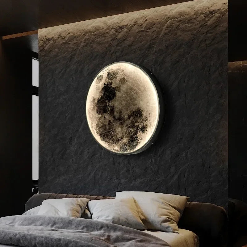 Nordic Lunar Wall Light for Modern Living Room and Bedroom Decor