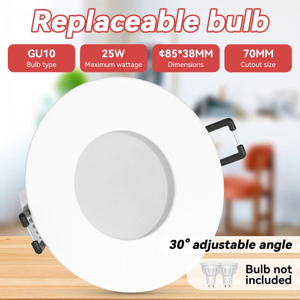 Adjustable GU10 LED Ceiling Spotlight for Modern Kitchens and Retail Spaces