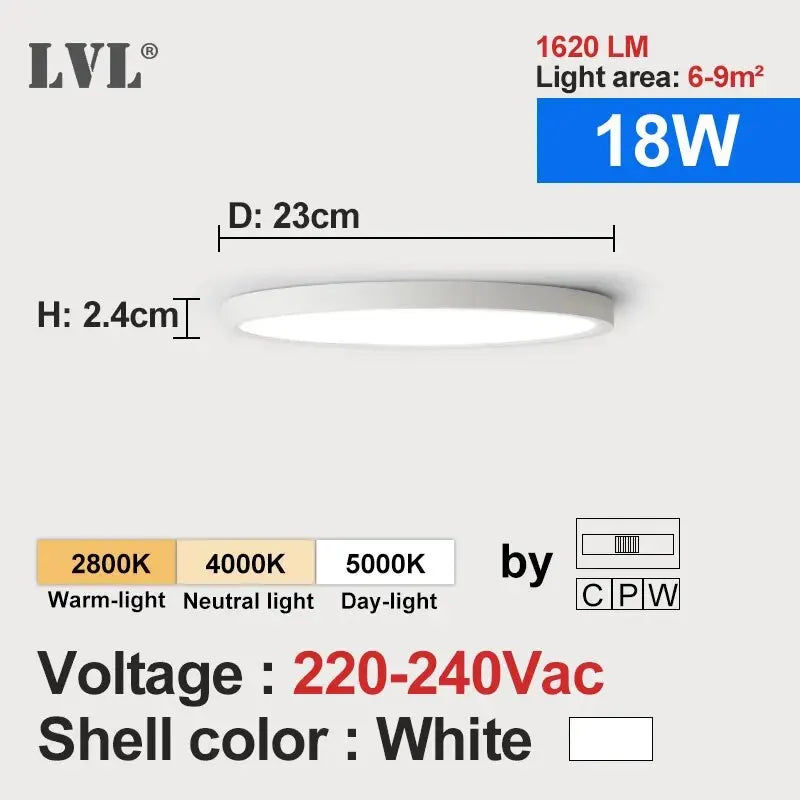 Modern LED Flush Mount Ceiling Light with Wood Grain for Home Interiors