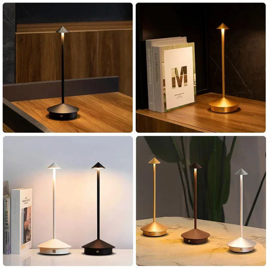 Rechargeable LED Table Lamp for Modern Restaurants and Coffee Shops