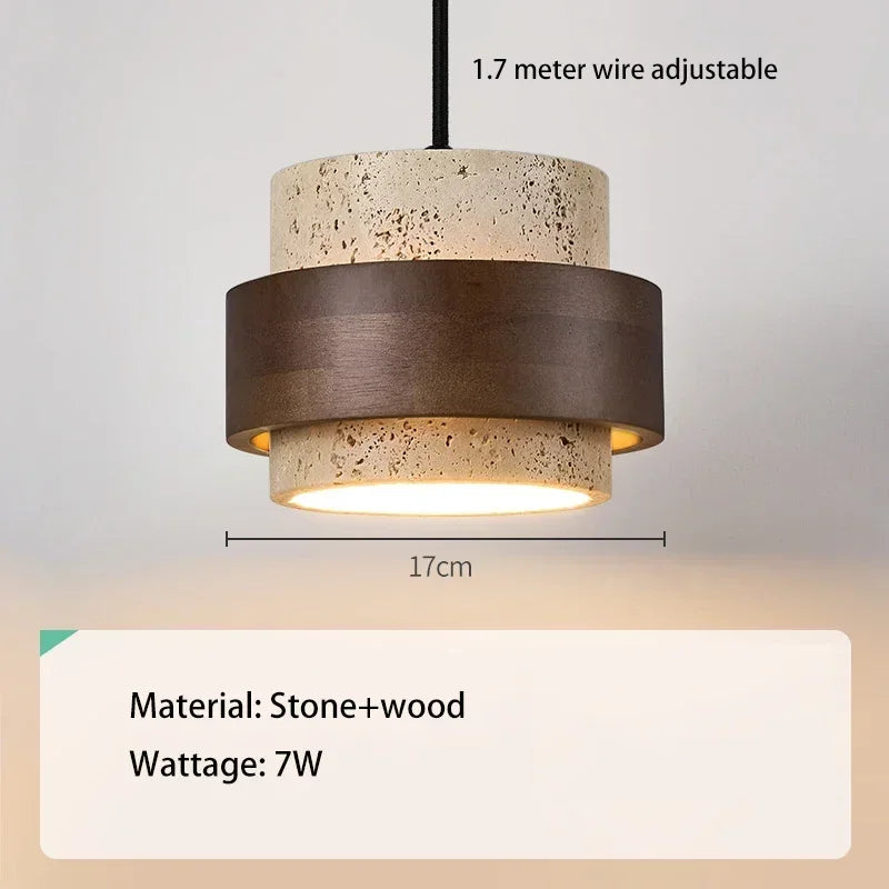 Modern Wooden Pendant Light for Bedside Decor or Restaurant Ambience