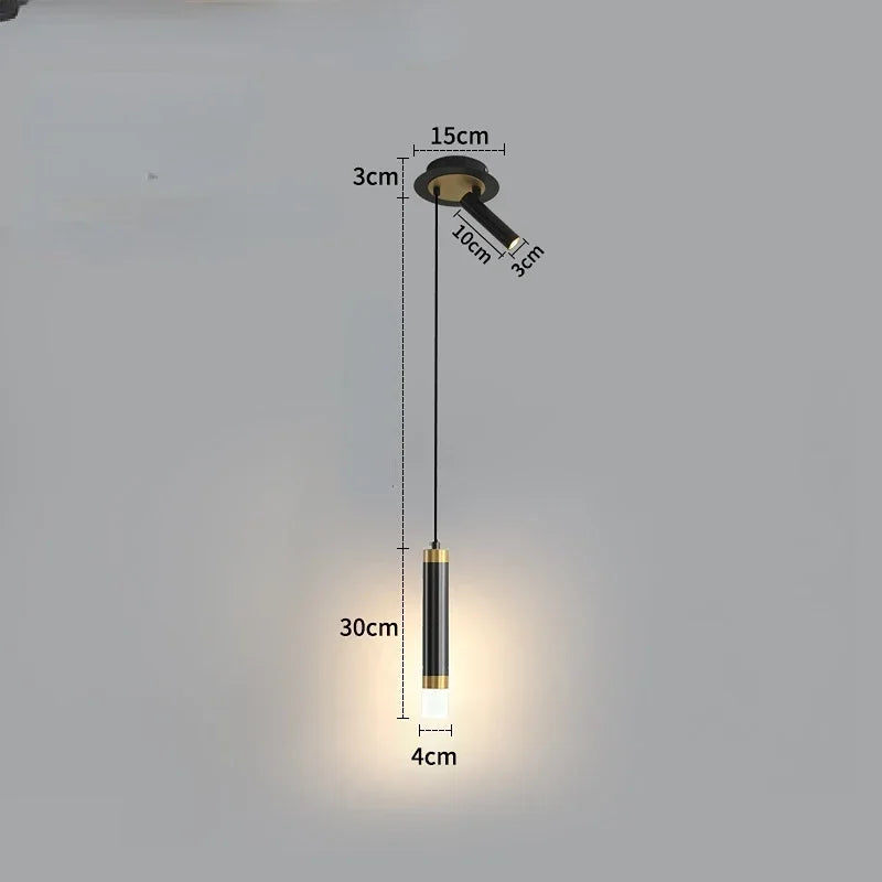 Modern LED Dual Spotlight Pendant for Bedside and Living Room