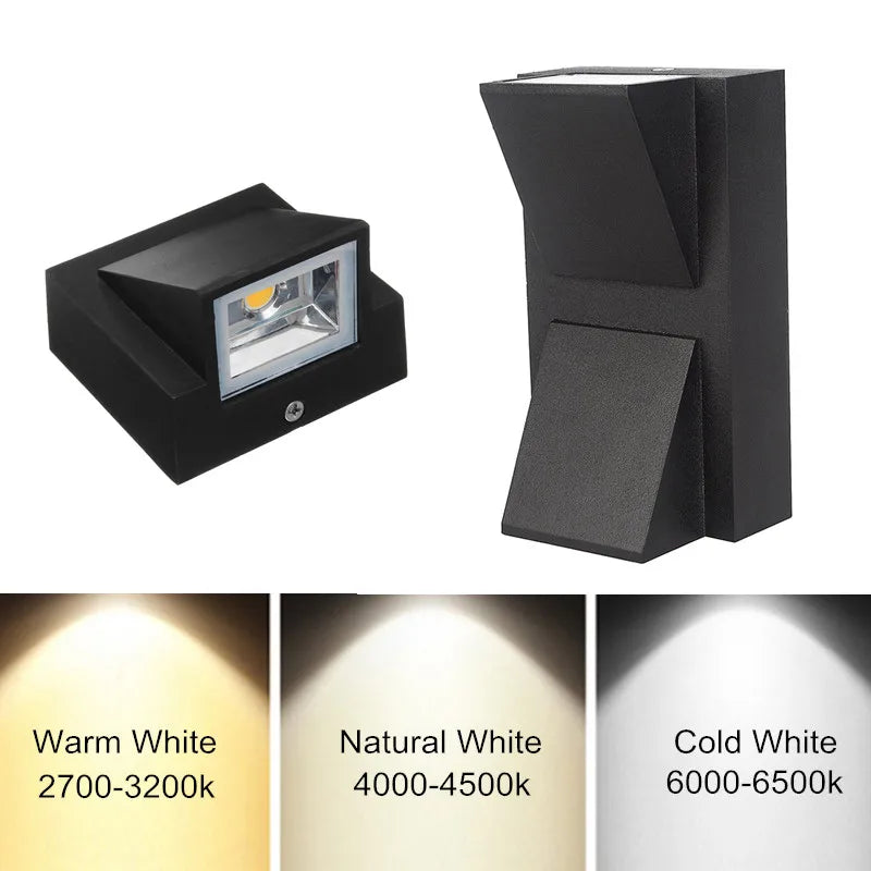 Modern Waterproof LED Wall Light for Outdoor Garden and Patio Spaces