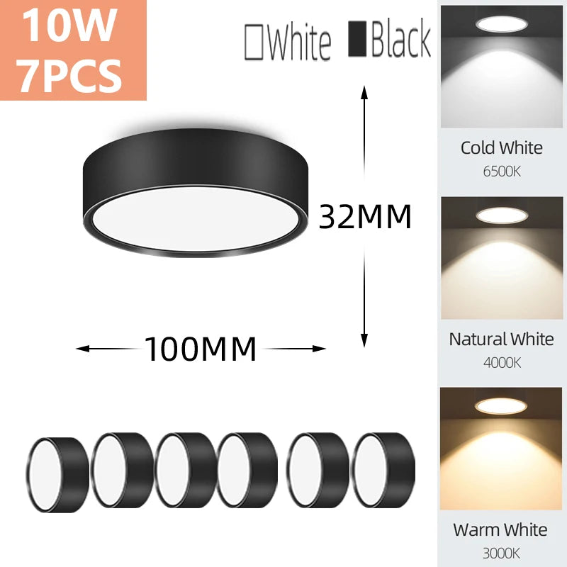 Modern LED Surface Mounted Downlight for Living Room and Bedroom Lighting