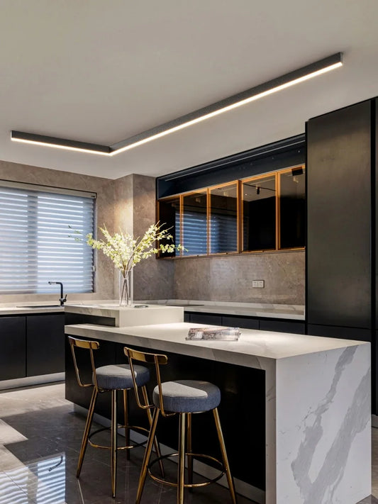 Modern Nordic LED Strip Ceiling Light for Kitchens and Living Rooms