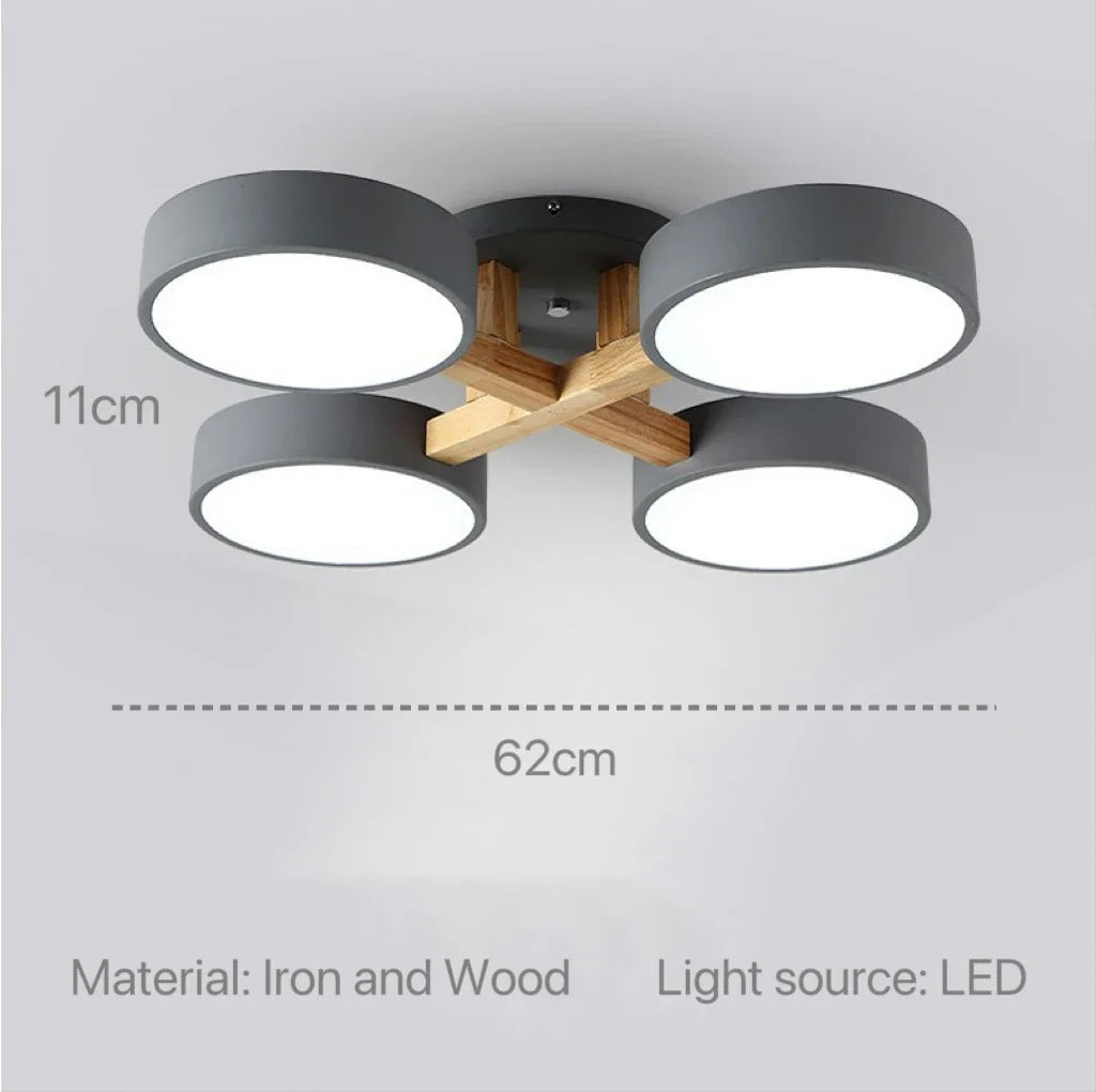Modern Nordic Wood Pendant Light for Kitchens and Living Spaces