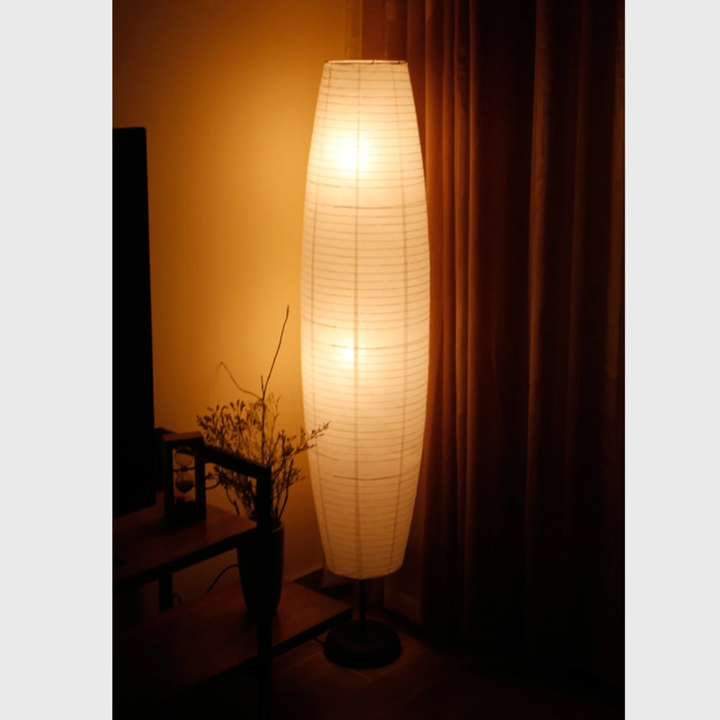 Contemporary Paper Floor Lamp for Modern Living Room and Bedroom Decor