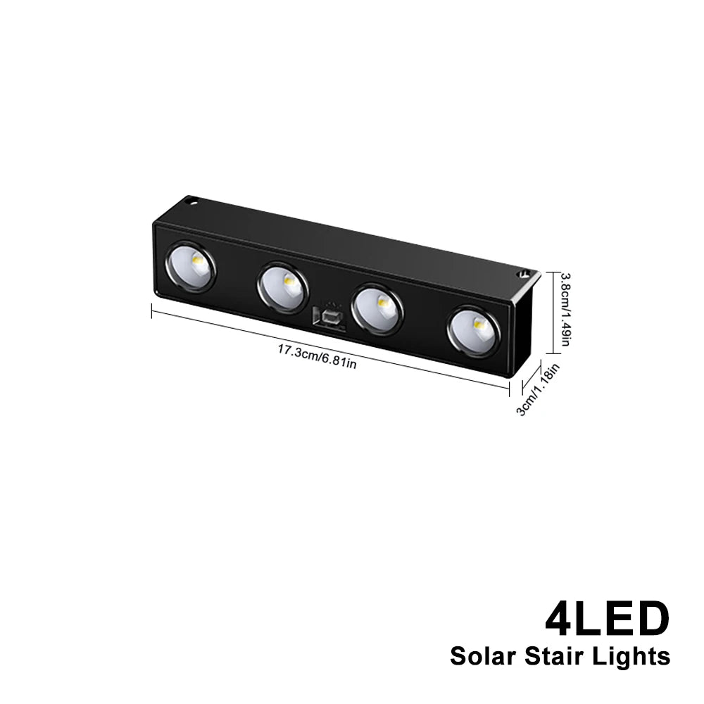 Solar Powered LED Fence Light for Modern Garden and Patio Decor