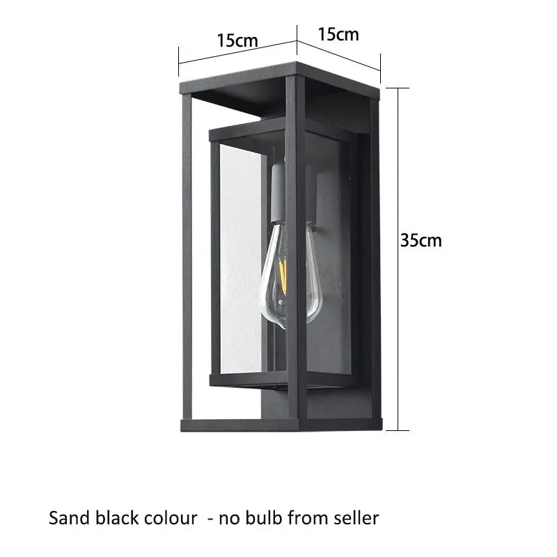 Industrial Glass Wall Lamp for Modern Outdoor Spaces and Patios