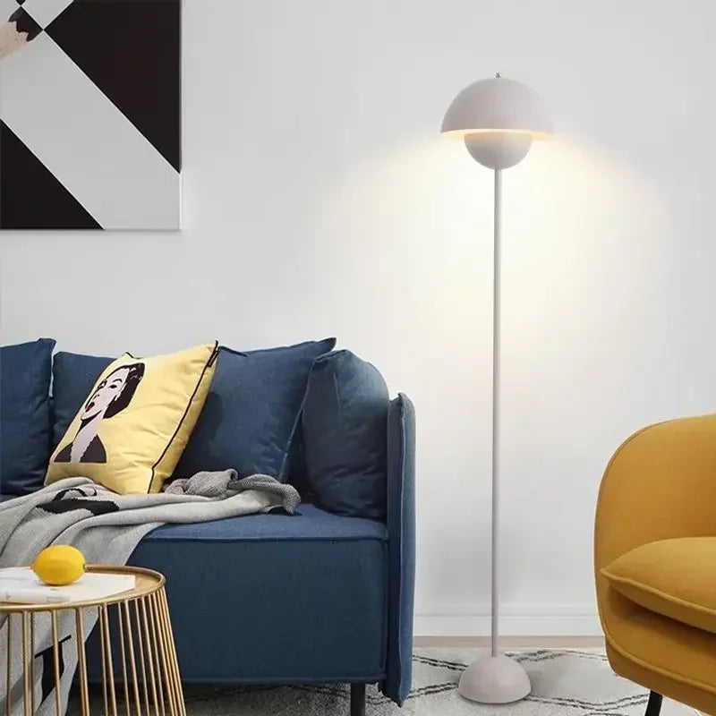 Modern Cream Ceramic Floor Lamp for Living Room and Bedroom Decor