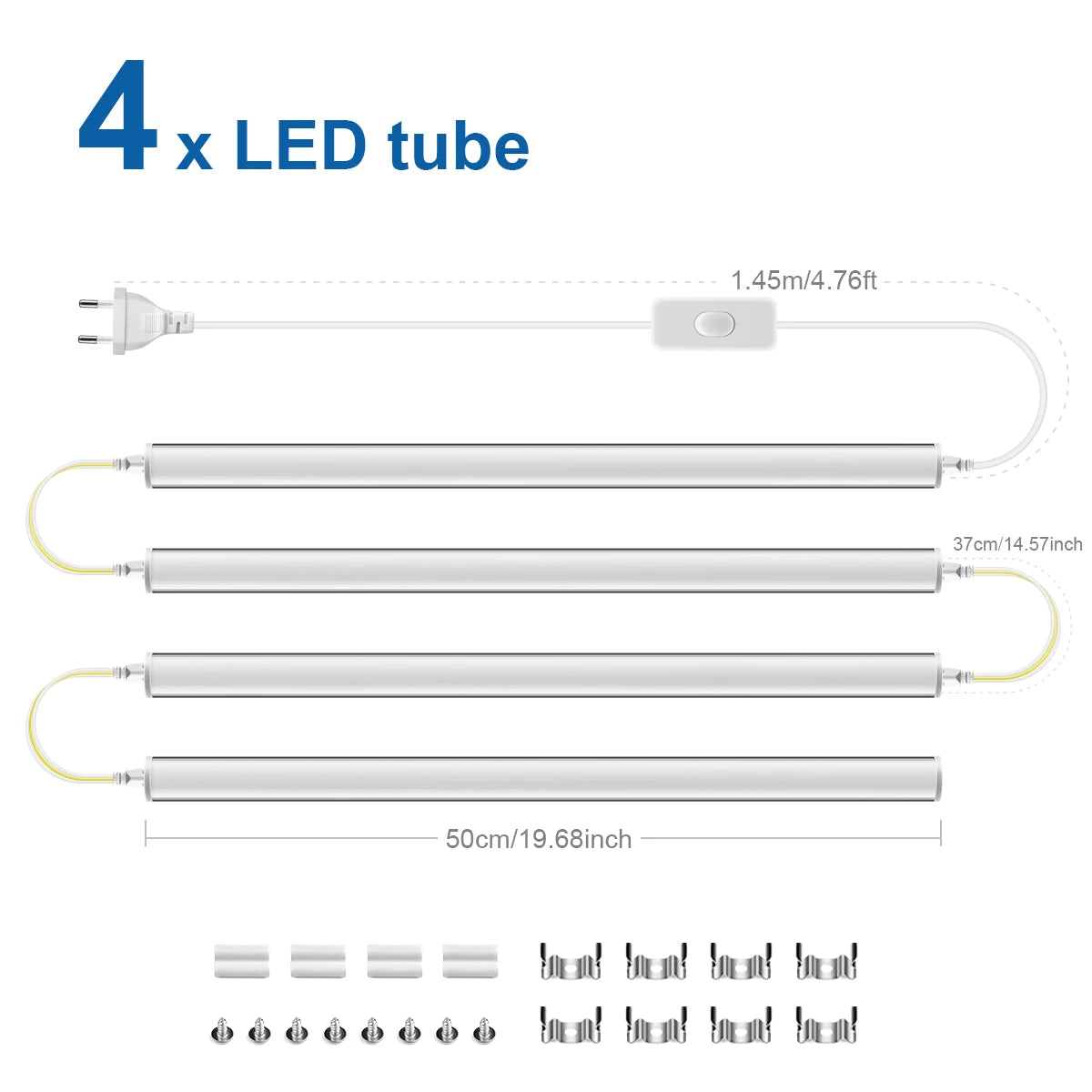 Modern LED Wall Tube Light for Bedroom and Home Workspace Decor