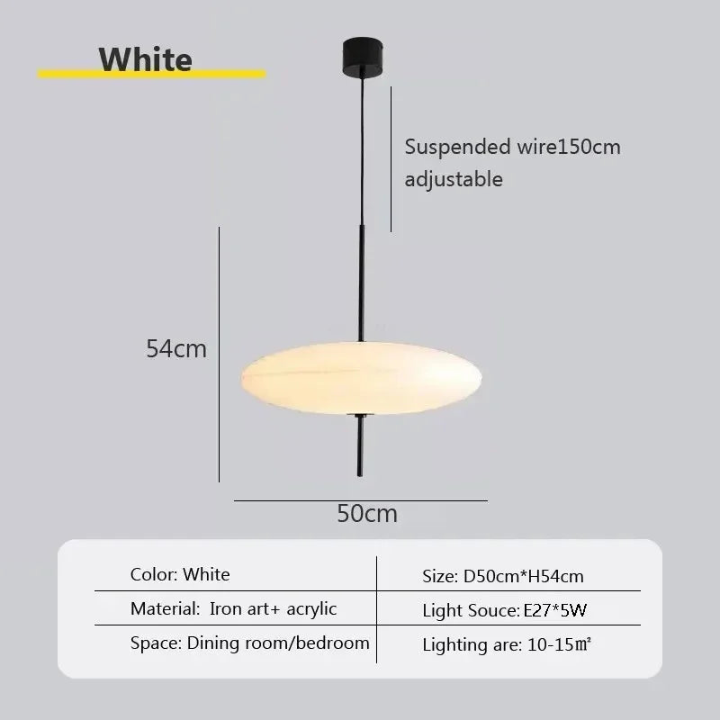 Nordic Saucer LED Pendant Light for Modern Living Rooms and Cafes