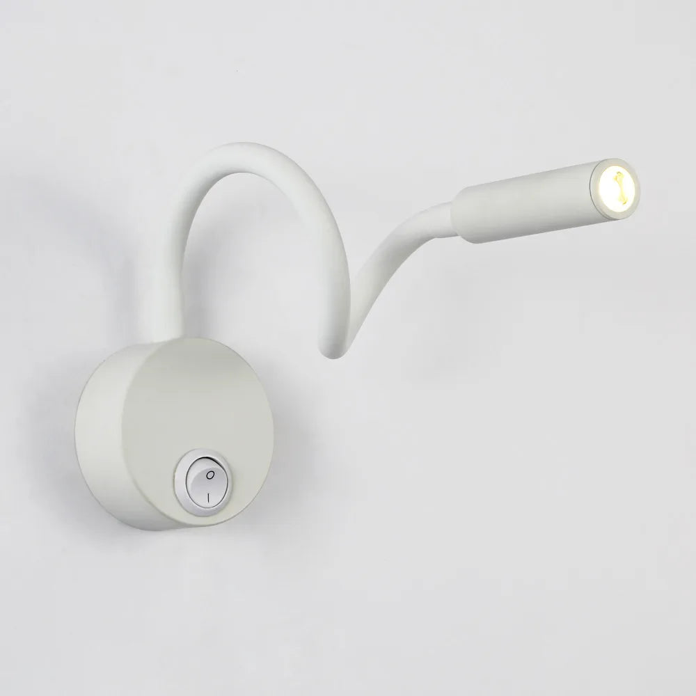 Flexible LED Gooseneck Wall Lamp for Hotel Reading and Bedside Lighting