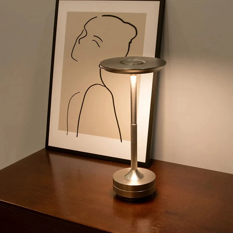 Portable LED Rechargeable Desk Lamp for Restaurants and Modern Interiors