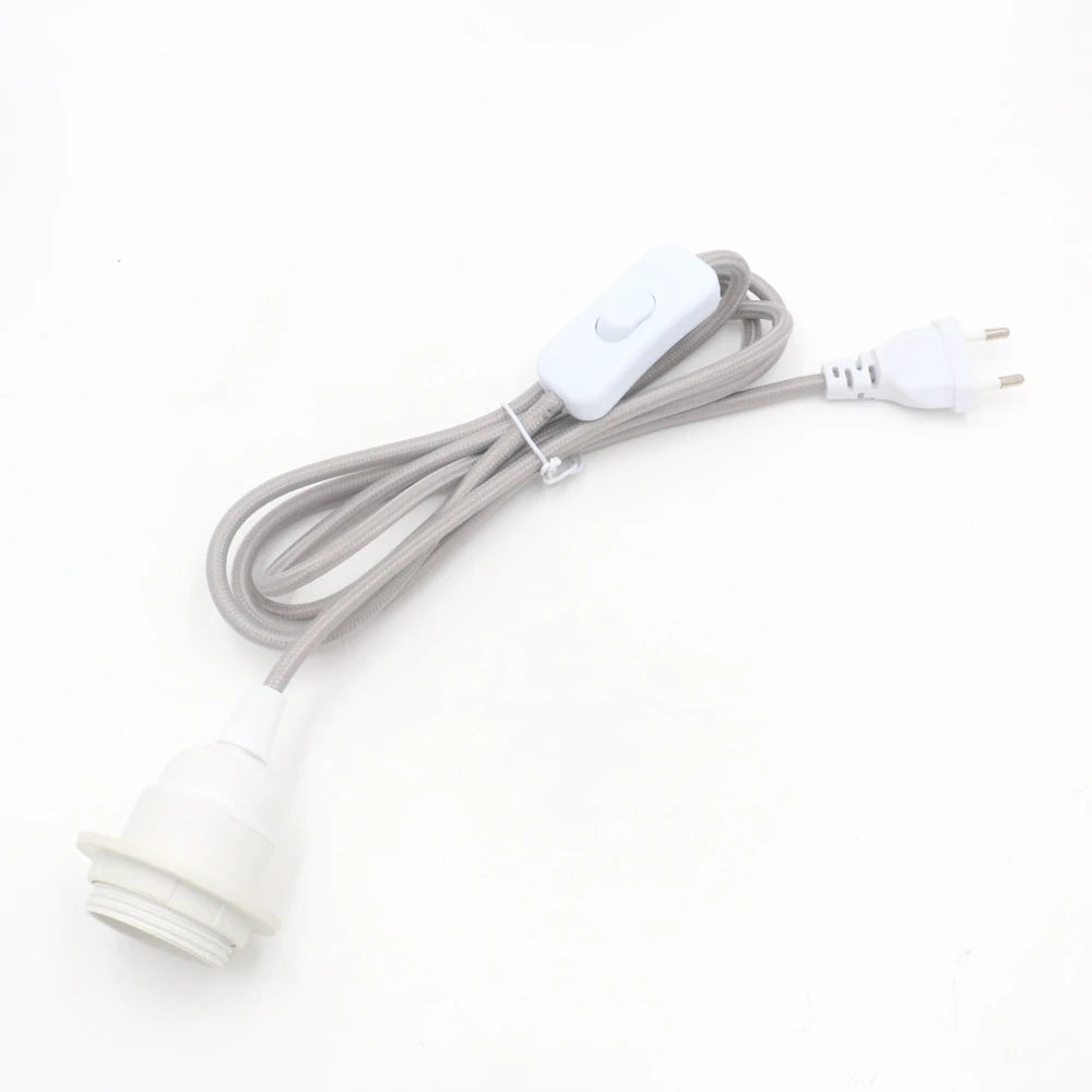 DIY Fabric Pendant Light Cord with Switch for Custom Lighting
