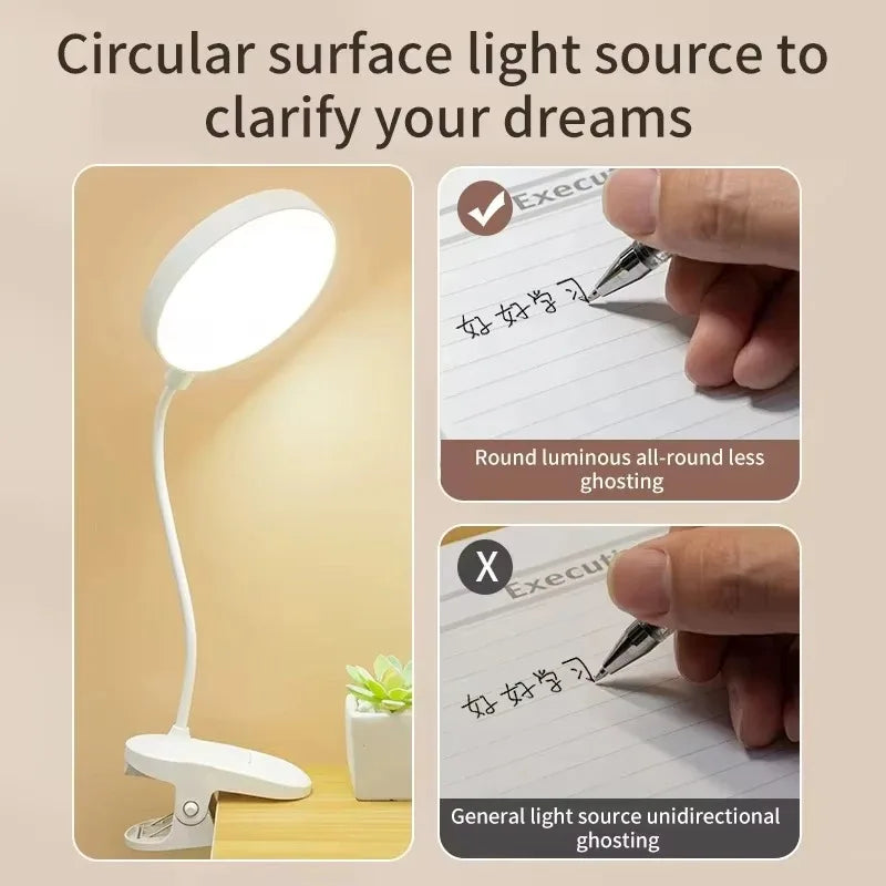 Portable Folding LED Desk Lamp with USB Charging for Office and Study