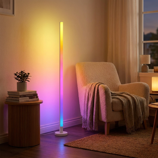 Modern RGB LED Corner Floor Lamp lifestyle
