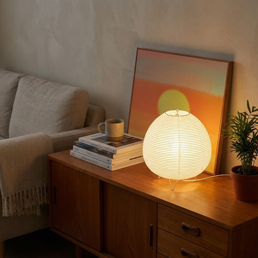 Japanese Rice Paper Table Lamp lifestyle
