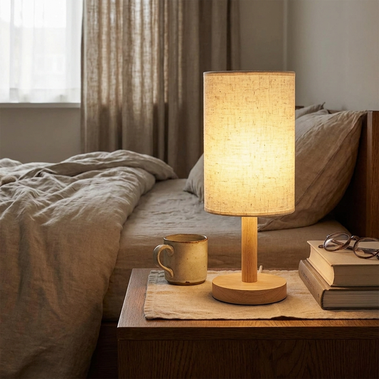 Modern Japanese Fabric Table Lamp lifestyle