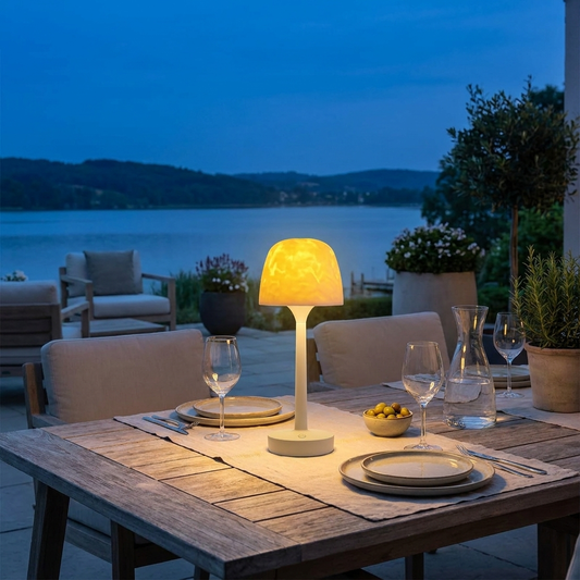 Water Ripple Mushroom Table Lamp lifestyle