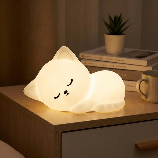 Silicone Cat LED Night Light lifestyle