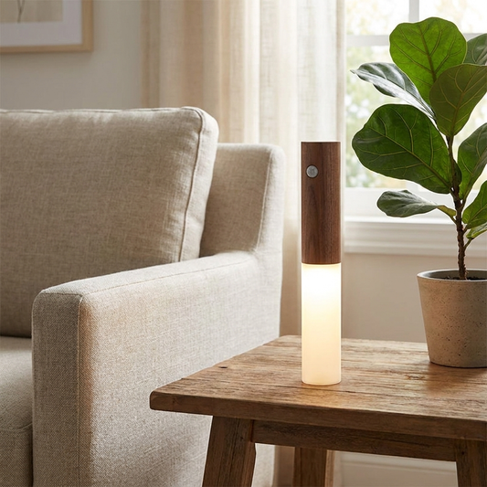 Magnetic Wooden LED Motion Sensor Light lifestyle
