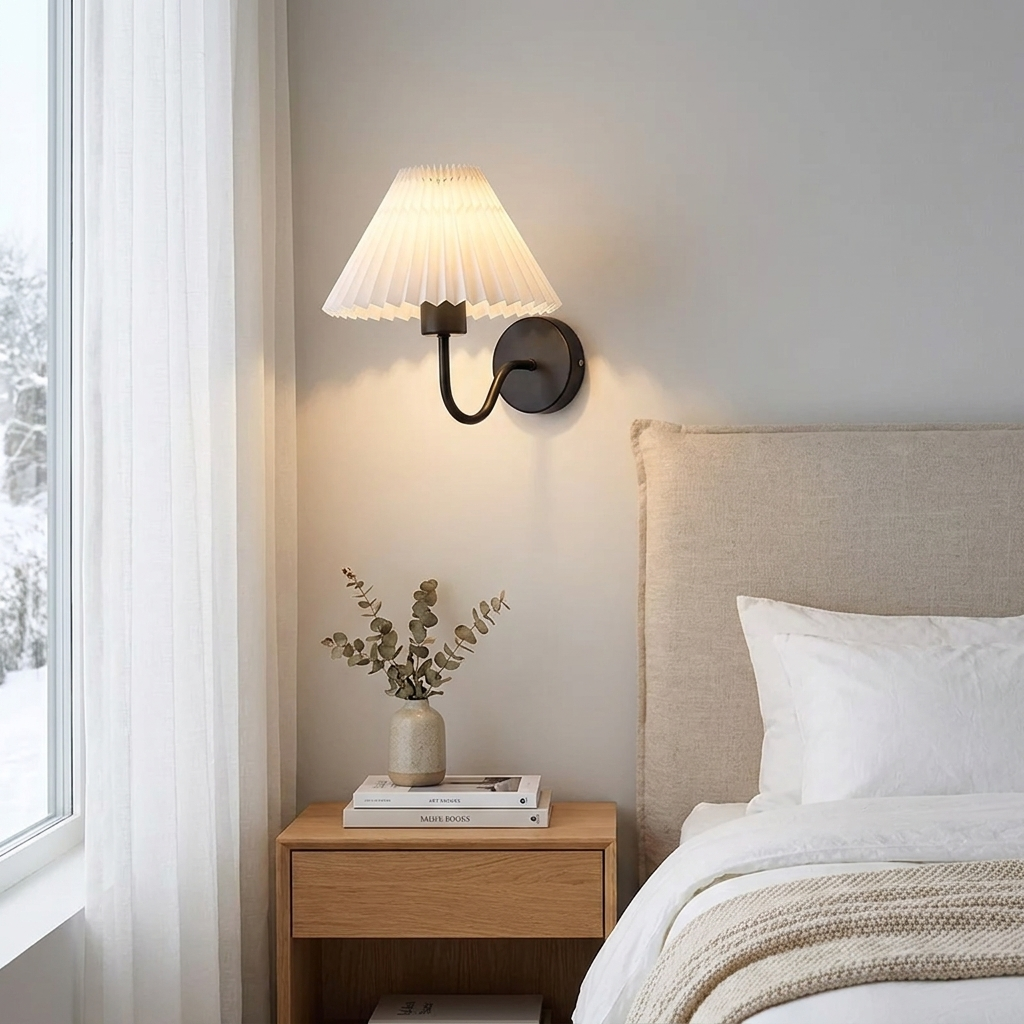 Nordic Pleated Fan Wall Lamp