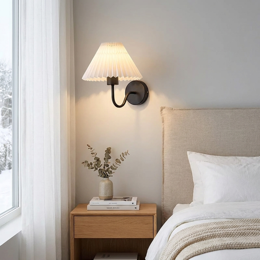 Nordic Pleated Fan Wall Lamp