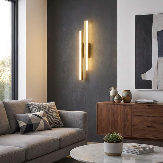 Modern Copper Wall Sconce Acrylic Shade