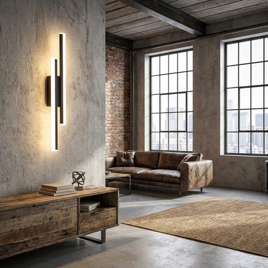 Modern Copper Pipe Wall Sconce