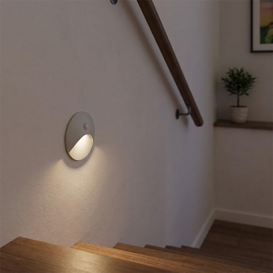 Modern LED Recessed Wall Light with Motion Sensor for Staircase and Corridor