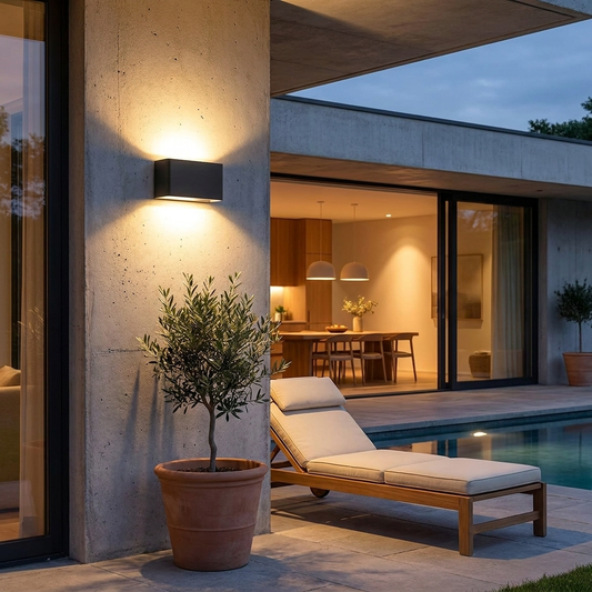 Modern Aluminum Waterproof LED Wall Sconce for Outdoor Patios and Gardens