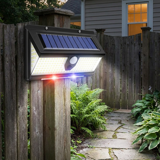 Modern Solar Motion Sensor Wall Light for Gardens and Outdoor Security