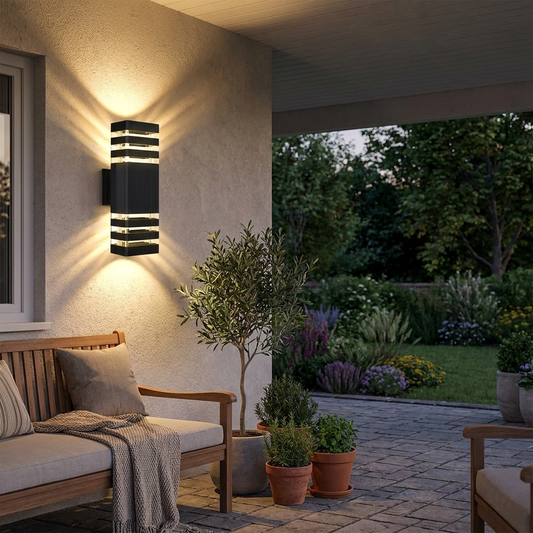 Modern Up and Down Outdoor Wall Sconce for Porch and Garden