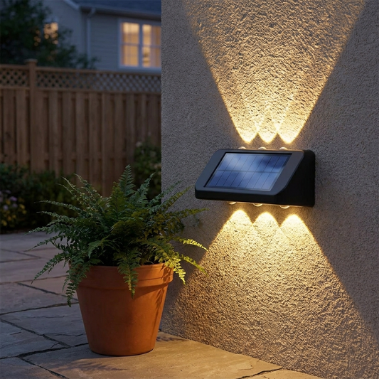 Solar LED Outdoor Wall Light for Garden Porch and Patio Lighting