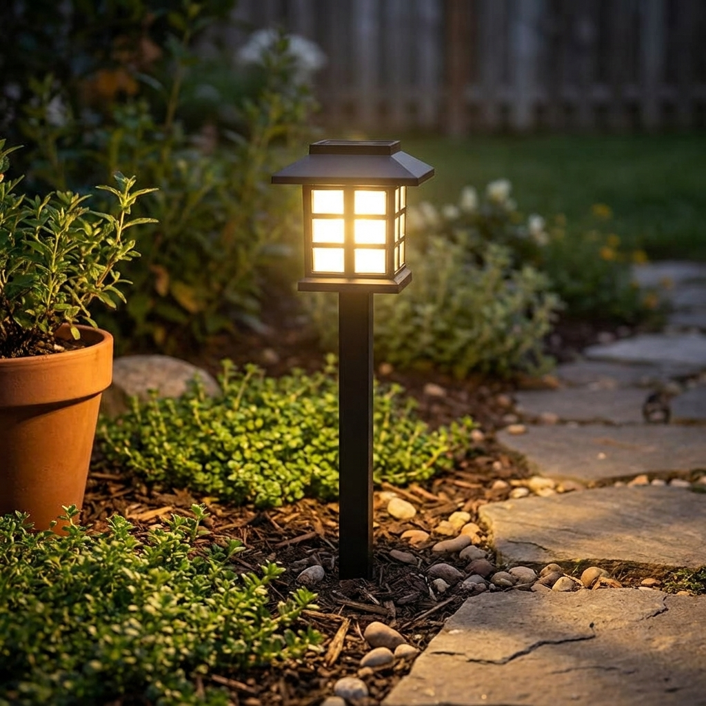 Solar LED Pathway Lights for Modern Garden and Walkway Landscape Decor