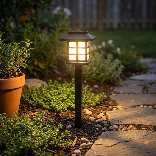 Solar LED Pathway Lights for Modern Garden and Walkway Landscape Decor