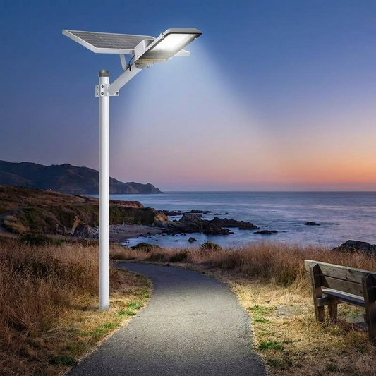 Modern Solar LED Street Light for Gardens Garages and Outdoor Patios