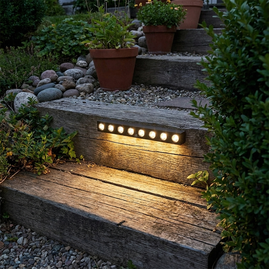 Solar Powered LED Fence Light for Modern Garden and Patio Decor