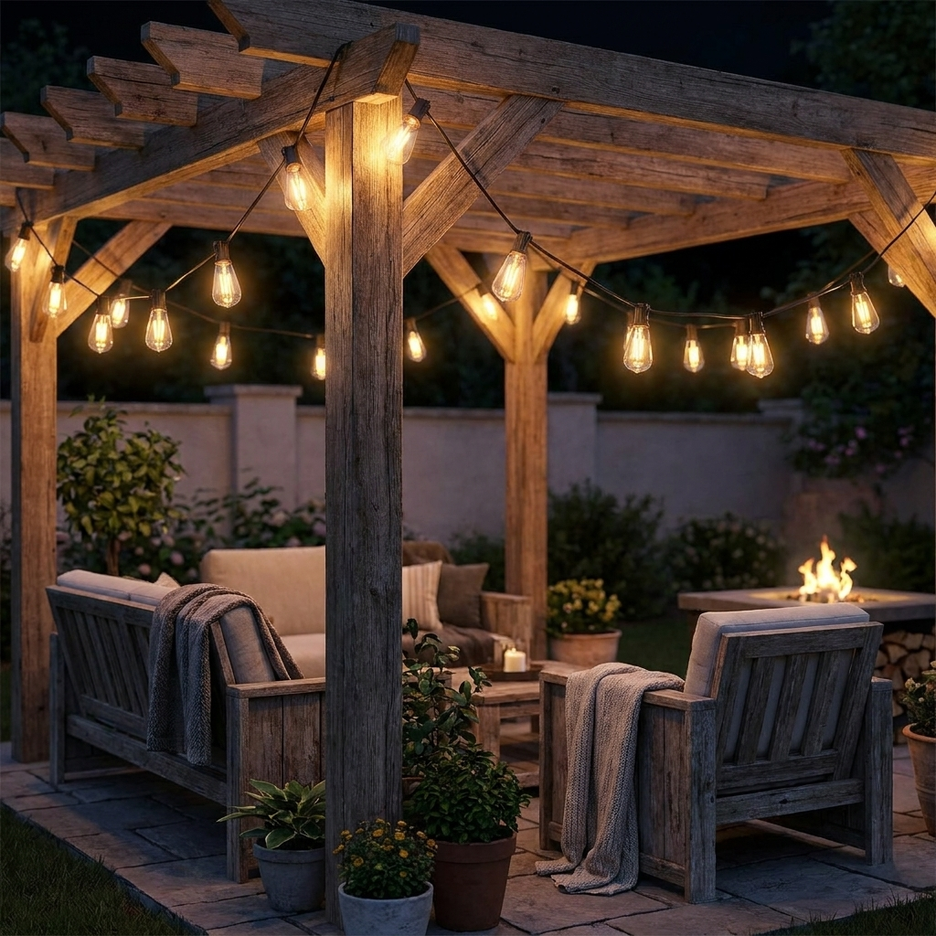 Shatterproof LED String Lights for Outdoor Patios and Garden Decor