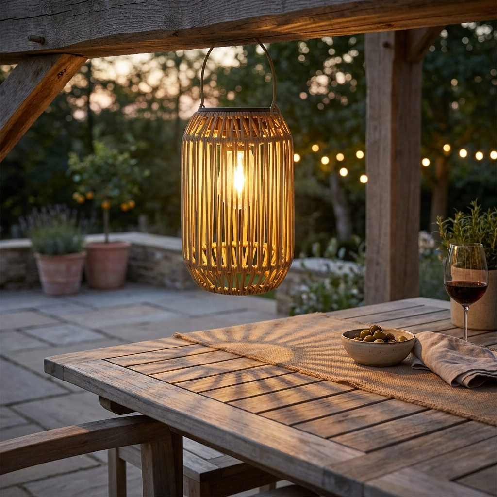 Woven Solar Hanging Lantern