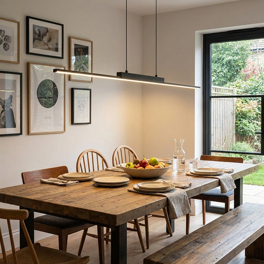 Modern Linear Pendant Light for Dining Rooms and Kitchen Islands