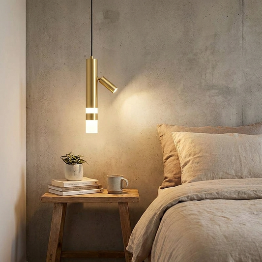 Modern LED Dual Spotlight Pendant for Bedside and Living Room