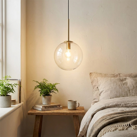 Modern Gold Glass Pendant Light for Contemporary Kitchens and Living Rooms