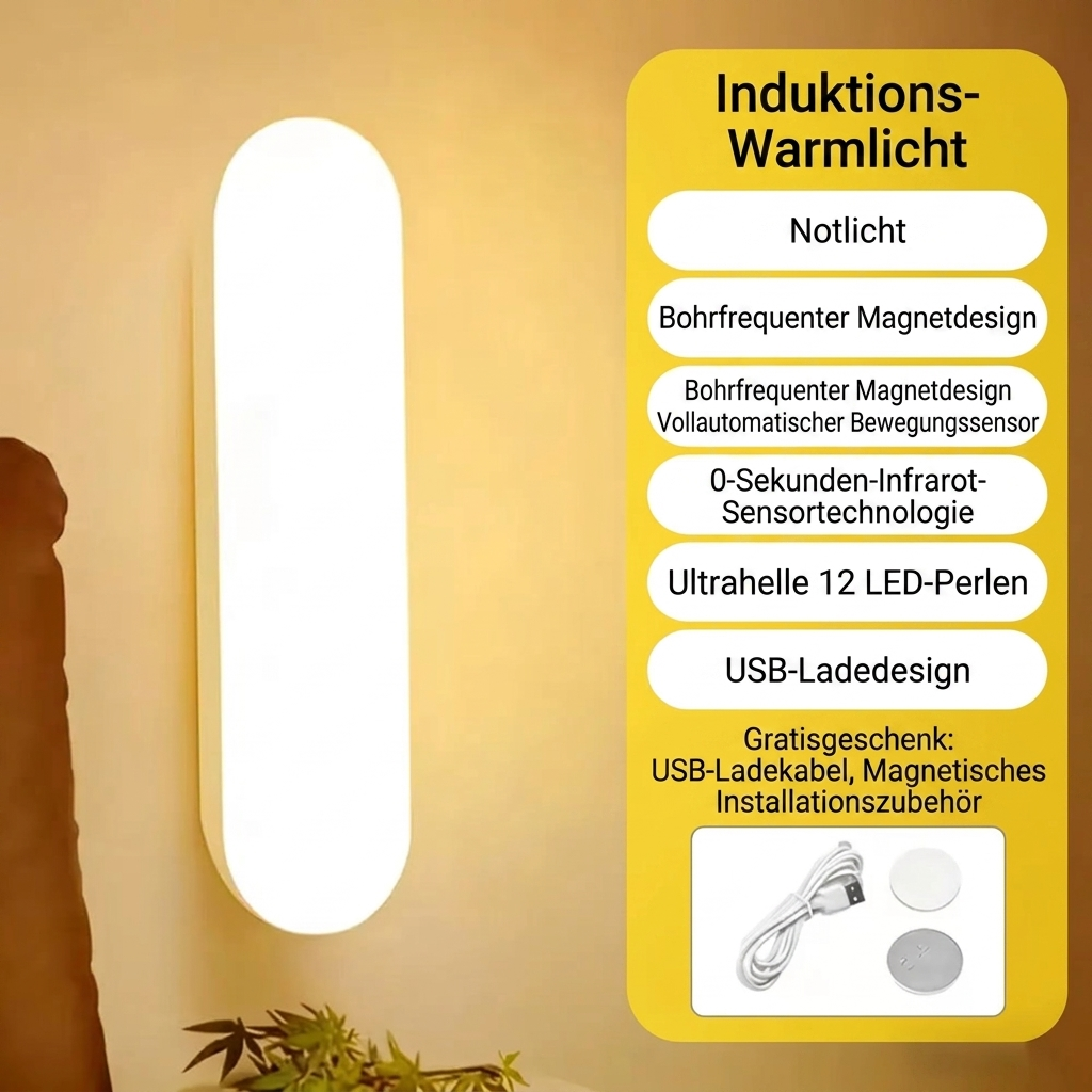 Kabellose LED Bewegungsmelder Wandleuchte - Produktdetails (DE)