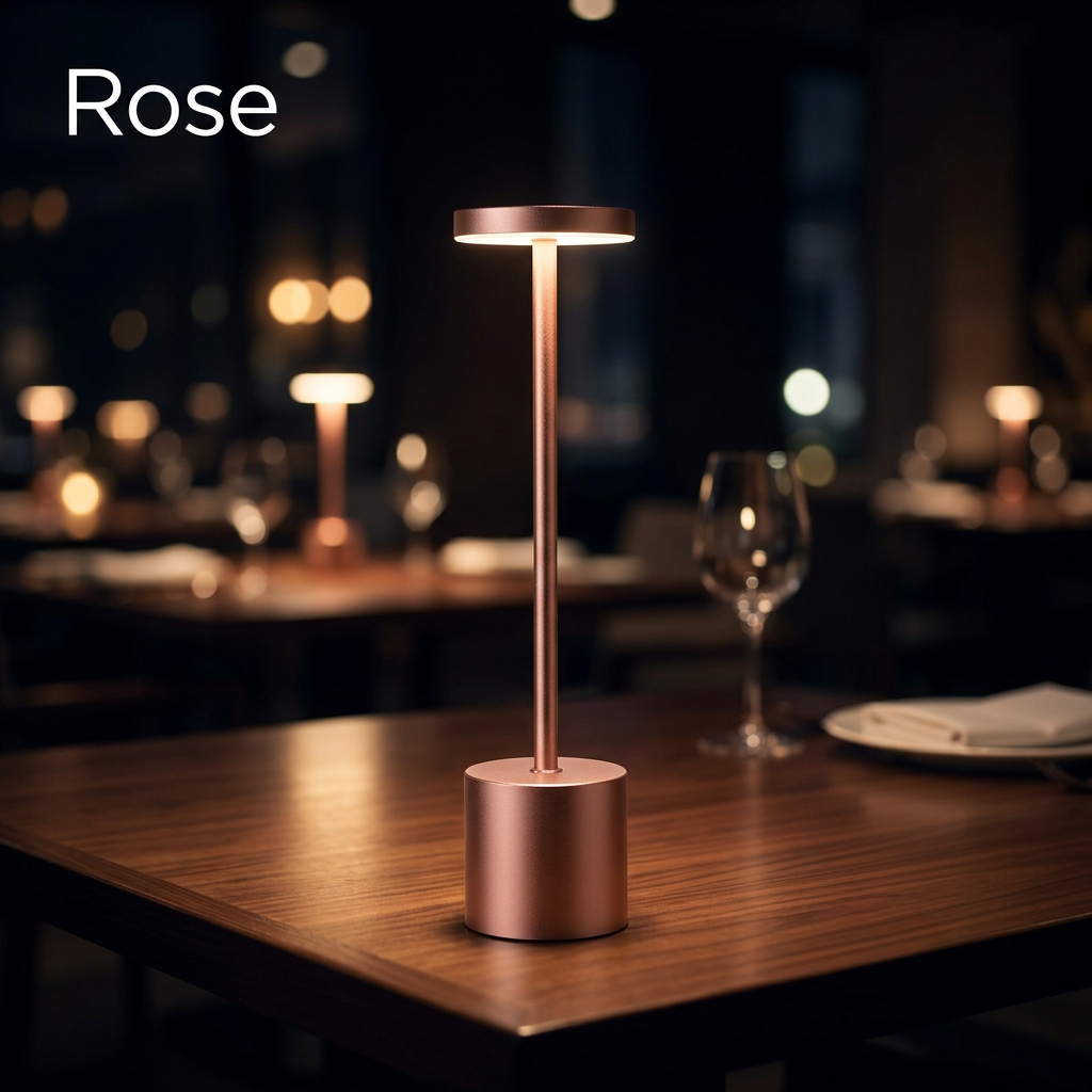 Akku-Tischlampe Variante Rose - Lifestyle